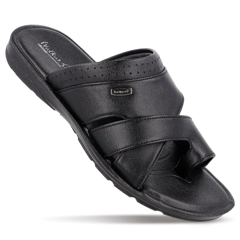 Men's sandals with a stretchy strap for a better fitMen's Daily Wear and Office Sandals - WE1354 Black