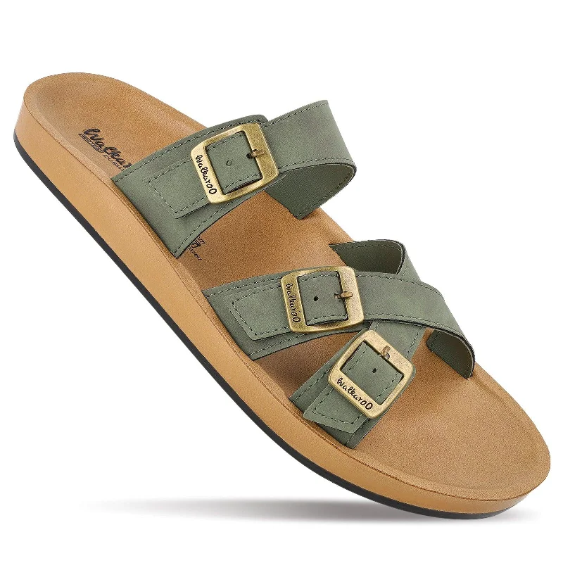 Men's sandals with a toe post designMen's Daily Wear Sandals - WE1361 Sage Green