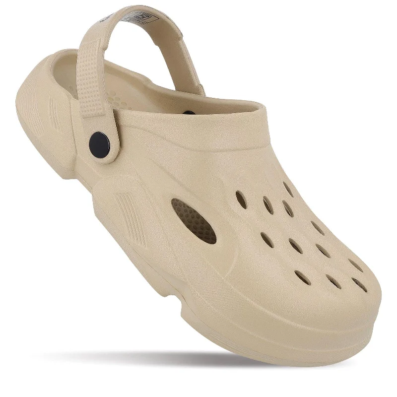Men's sandals with a removable insole for cleaningWalkaroo Mens Clogs  - WC8721 Khaki