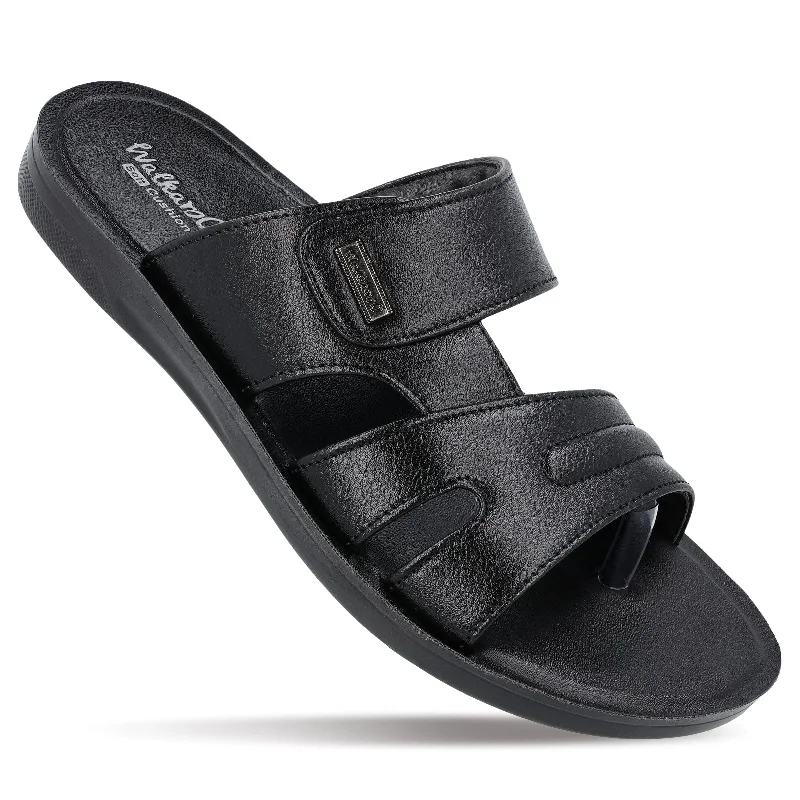 Men's sandals with a toe post designMen's Office Wear Sandals - WE1327 Black