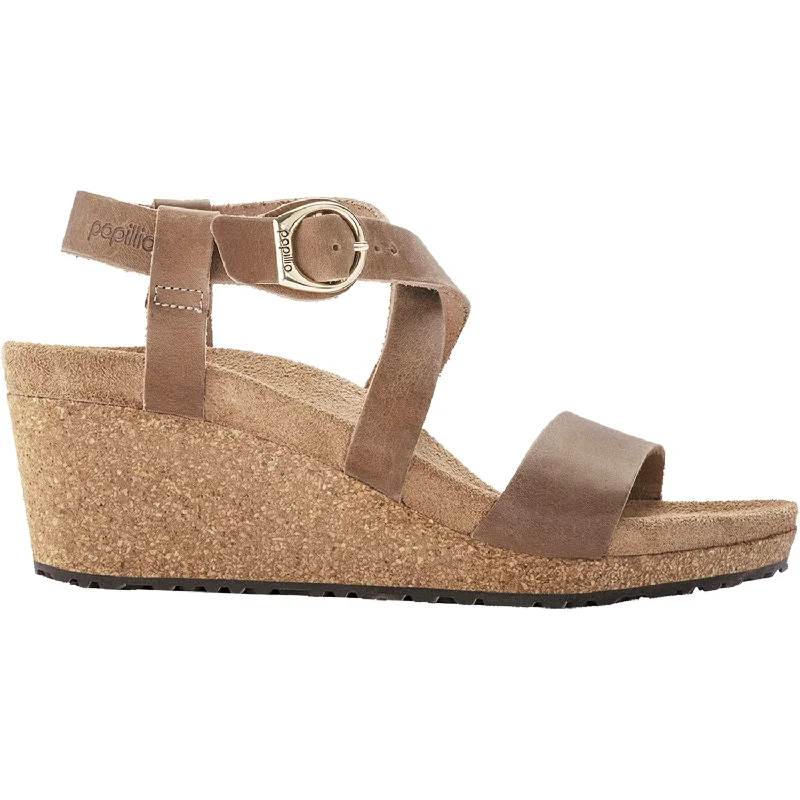 Men's sandals with a wide strap for supportWomen's Birkenstock Papillio Sibyl Cognac Leather