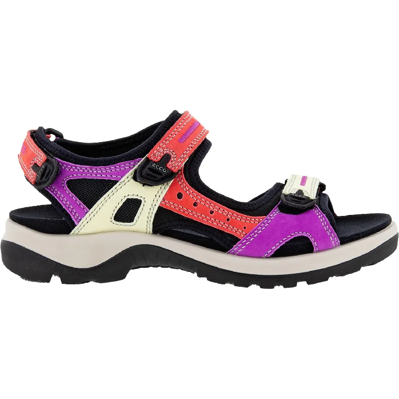 Men's sandals in a neutral color like black or brownWomen's Ecco Yucatan Multi Color Hibiscus Nubuck