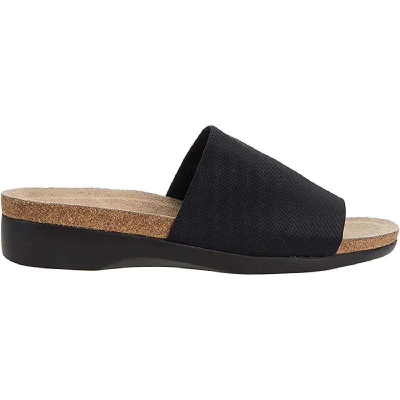 Men's sandals with a pointed toe for a stylish lookWomen's Munro Casita Black Stretch Fabric