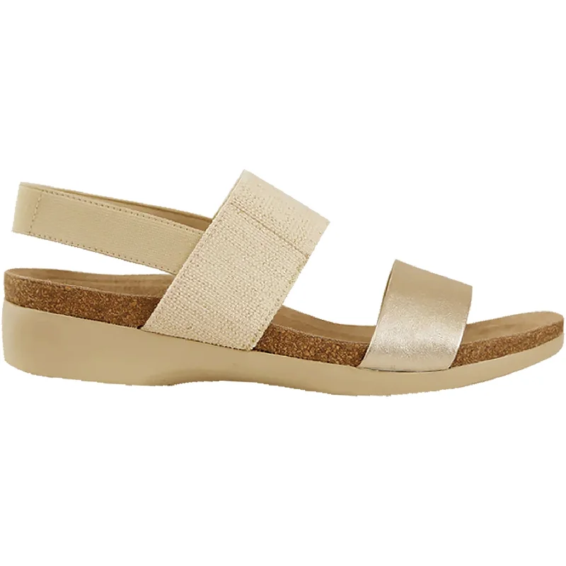 Men's sandals with a contrast stitching detailWomen's Munro Pisces Gold/Oro Lux Leather