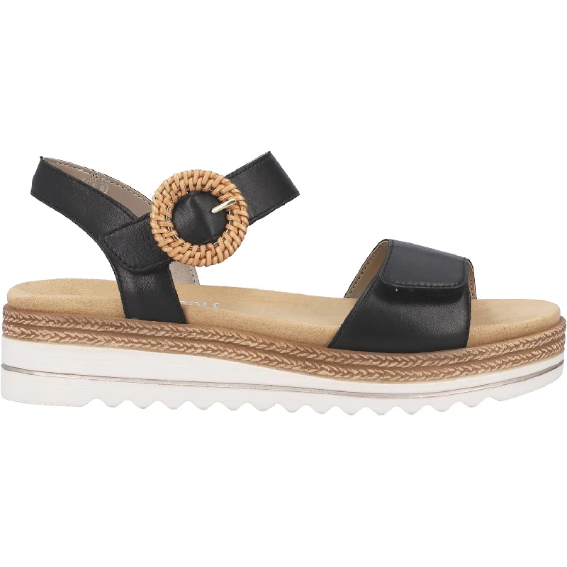 Men's sandals with a buckle closureWomen's Remonte D0Q52-00 Jocelyn 52 Black Leather