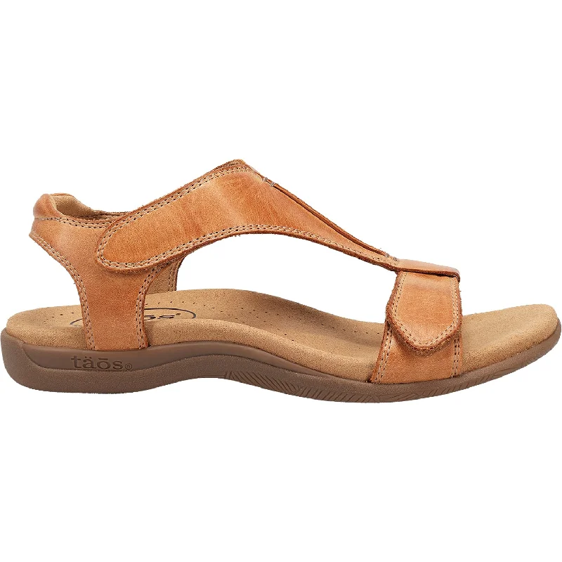 Men's sandals with a toe post designWomen's Taos The Show Caramel Leather