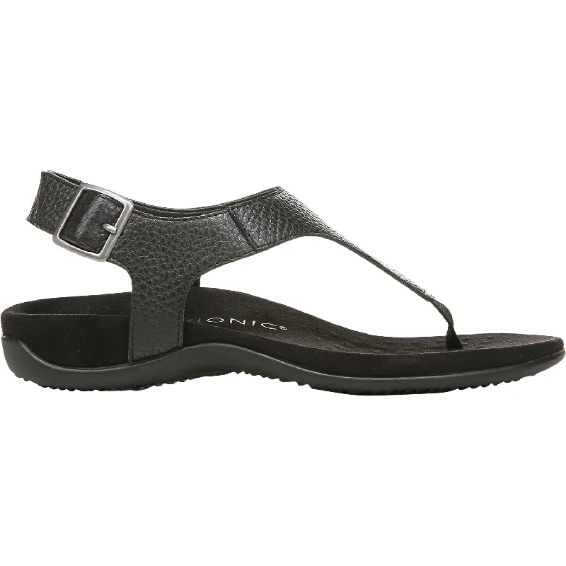 Flip - flop style men's sandals for beach wearWomen's Vionic Terra Black Tumbled Leather