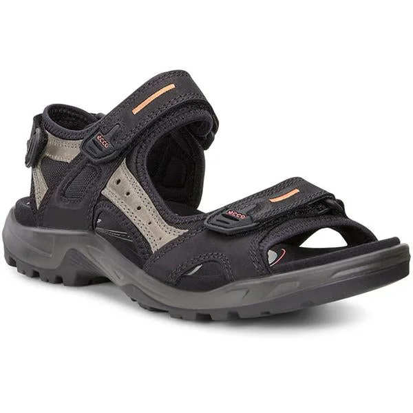 Men's sandals with a toe post designECCO YUCATAN MEN BLACK - 06956450034