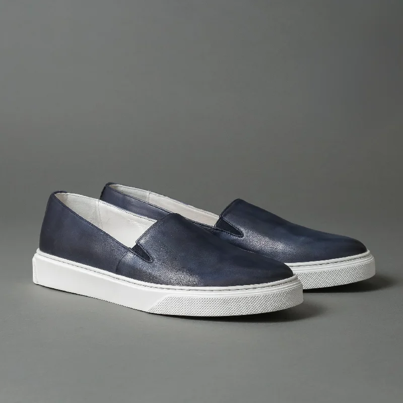 Men's loafers with a contrast stitching detail3325 Blue