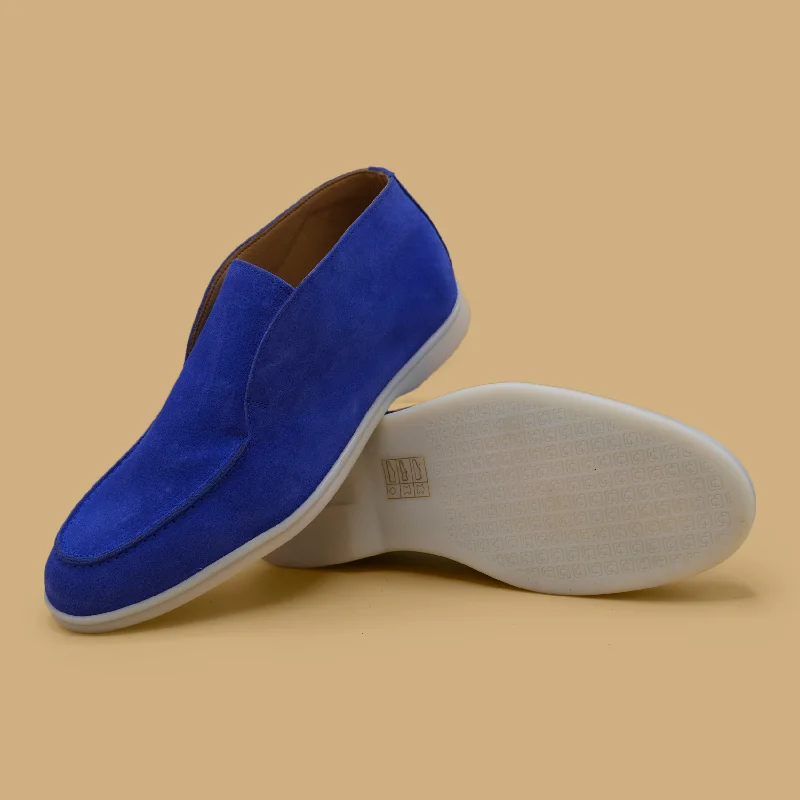 Men's loafers with a contrast stitching detail5514 - Royal Blue