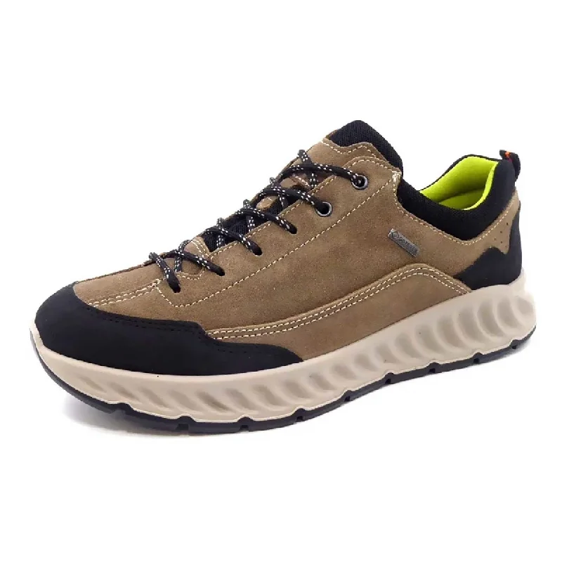 Men's Oxfords with a cap - toe design and a rubber heelAra Men's Pietro Taupe/Black Gore-Tex Waterproof