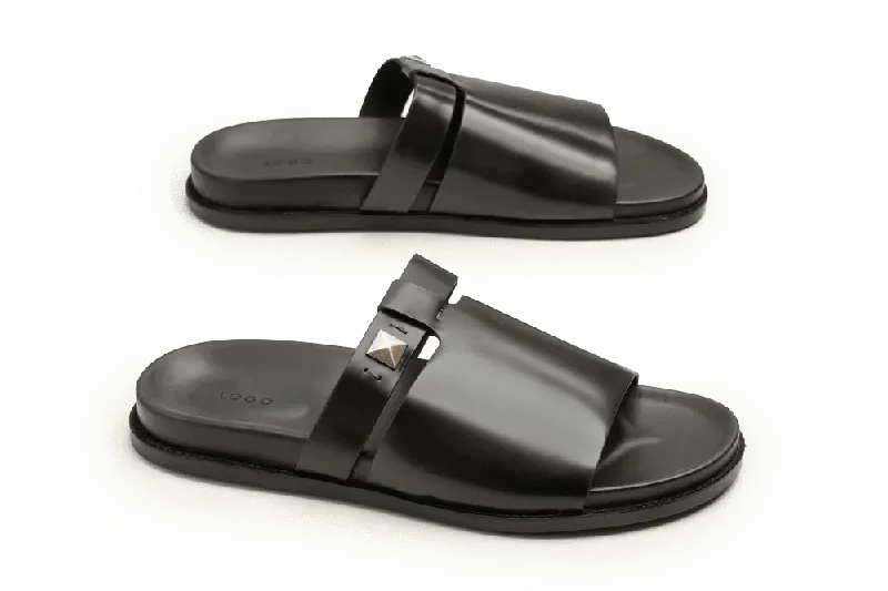 Men's slippers with a non - slip outsole for safetyLOGO 7852 GRA