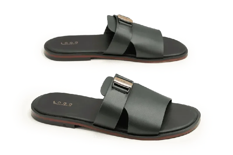 Men's slippers with a wool blend upper for warmthLOGO 7857 GRA