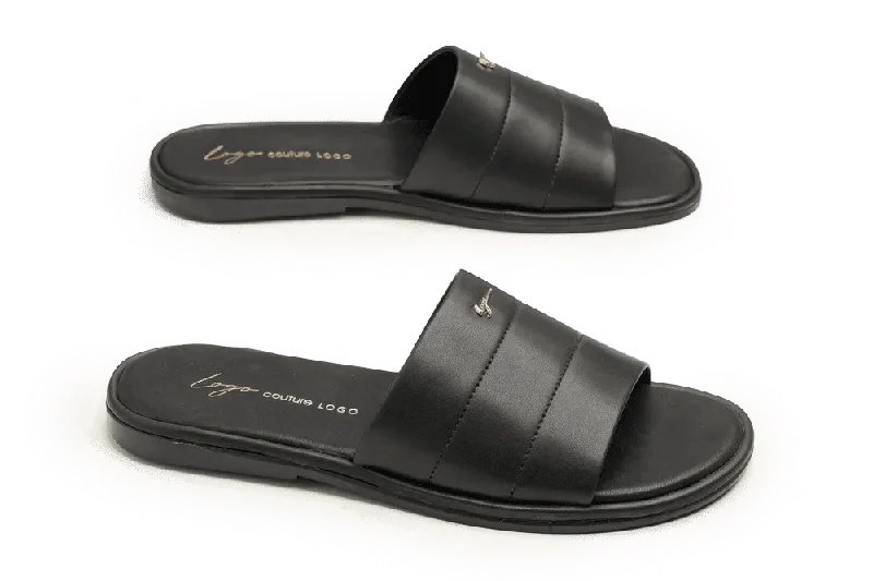 Slipper - boot style men's slippers for cold feetLOGO 7871 BKA