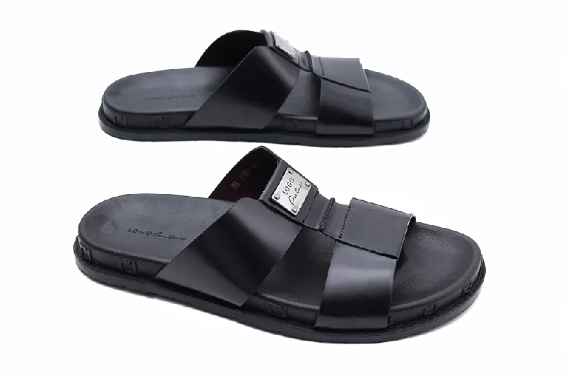 Slipper - boot style men's slippers for cold feetLOGO 7889 BKA