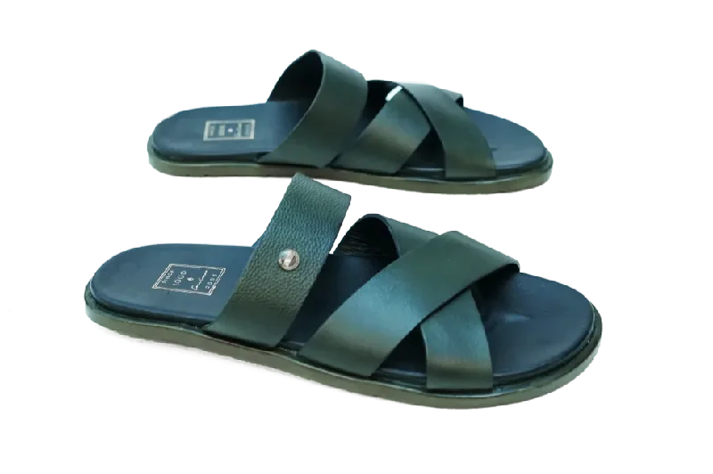 Men's slippers with a wool blend upper for warmthLOGO 7921 GRA