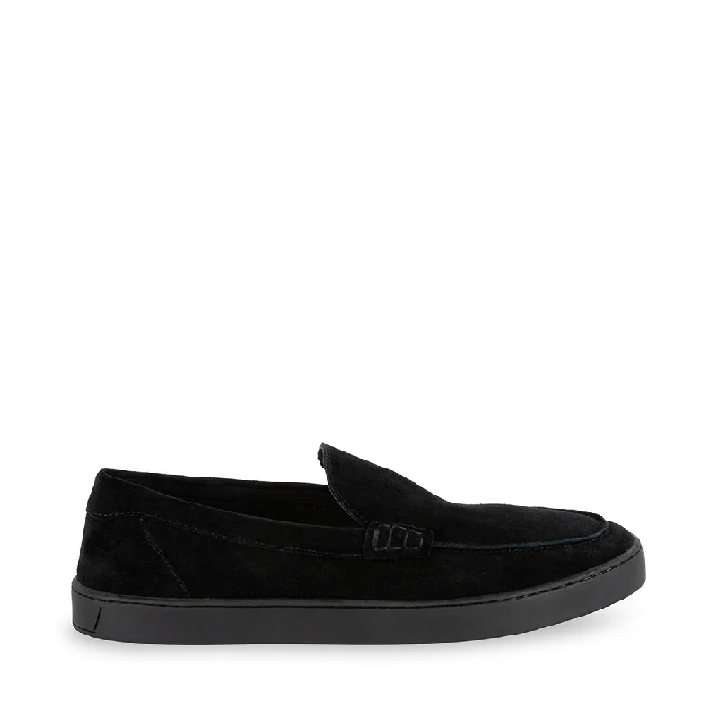 Suede men's loafers for a soft and luxurious feelAKTUALL BLACK SUEDE