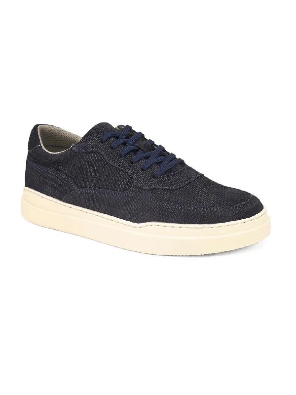 Men's casual shoes with a geometric patternAlberto Torresi Lightweight Mesh Navy CasualShoes  For Men