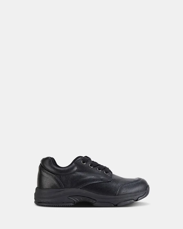 Men's loafers with a stretchy side panel for a better fitAlert Black