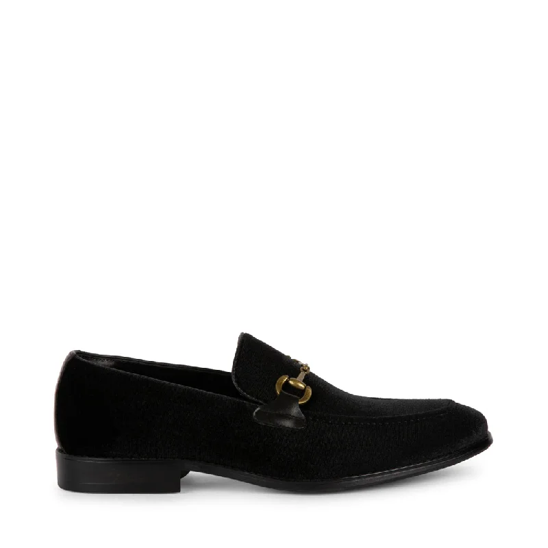 Men's loafers with a contrast stitching detailANTONIO BLACK VELVET