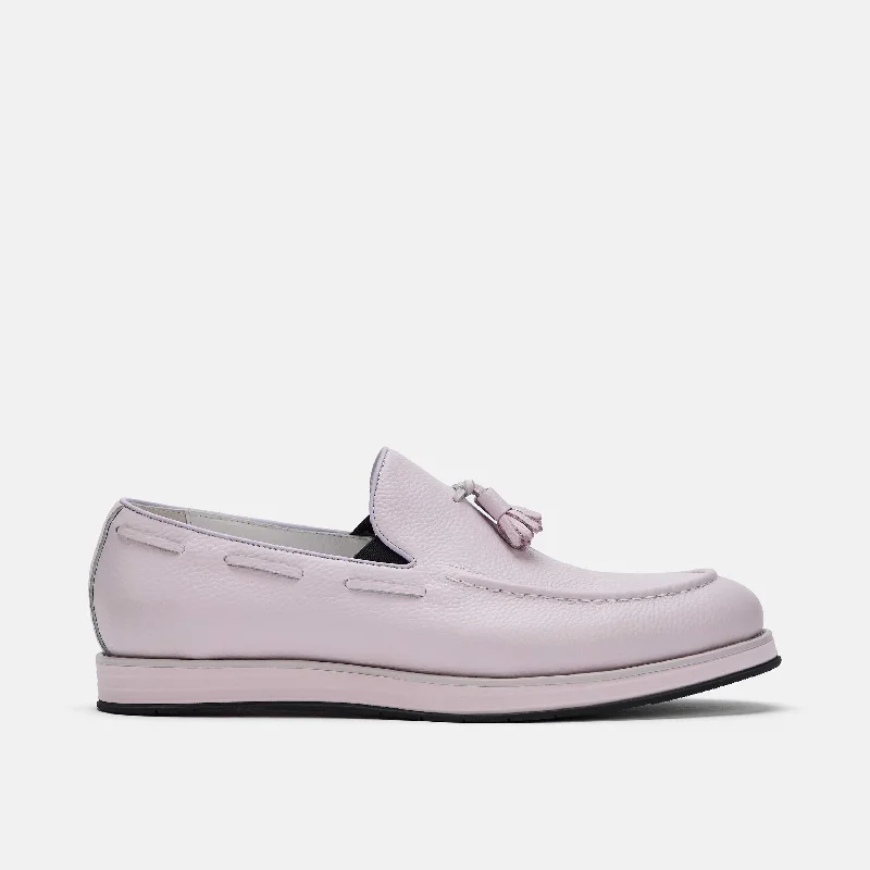 Men's loafers with a flexible sole for easy movementApollo Blush Leather Tassel Loafers