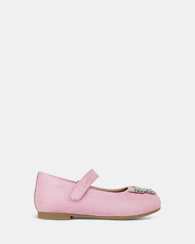 Men's loafers with a leather lacing systemArabella Junior Bright Pink