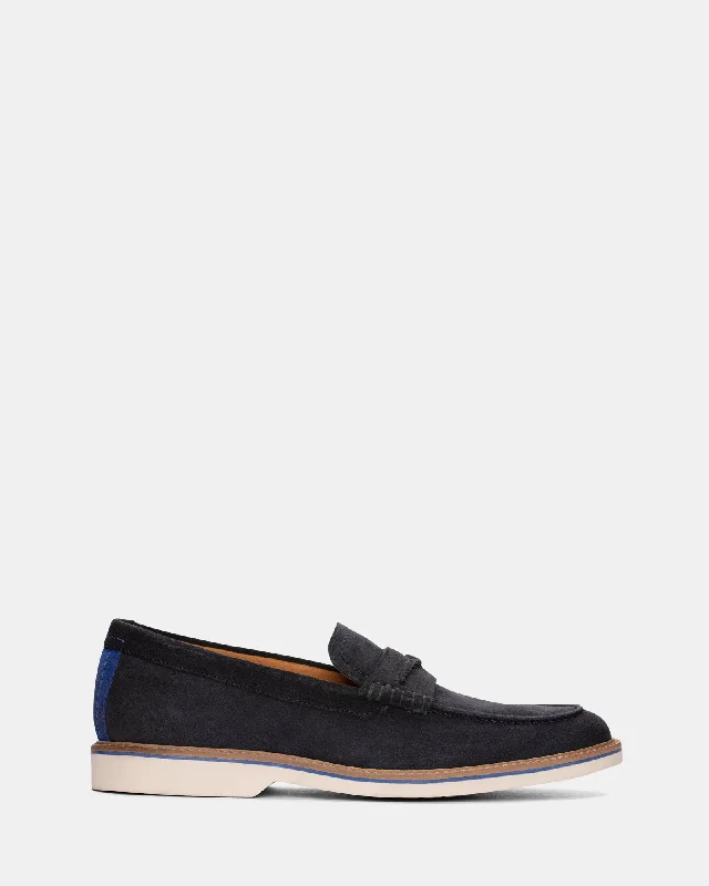 Men's loafers with a rubber sole for durabilityAtticus Ltslip Navy Suede