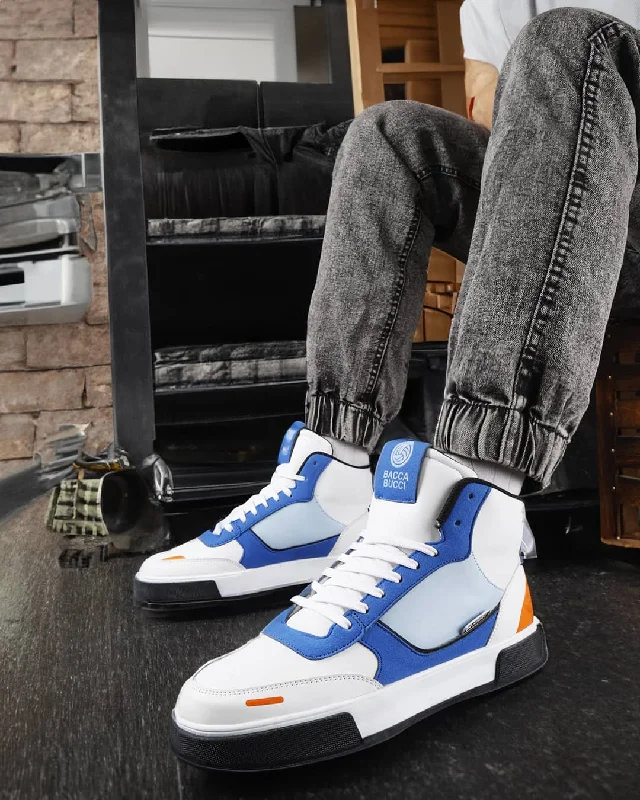 Men's casual shoes with a contrast sole colorBacca Bucci High-top SKYLINE SOARER Men's Sneakers - Gen Z Style Elevation