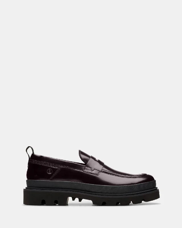 Men's loafers with a leather lining for comfortBadell Easy Drk Burgundy Lea