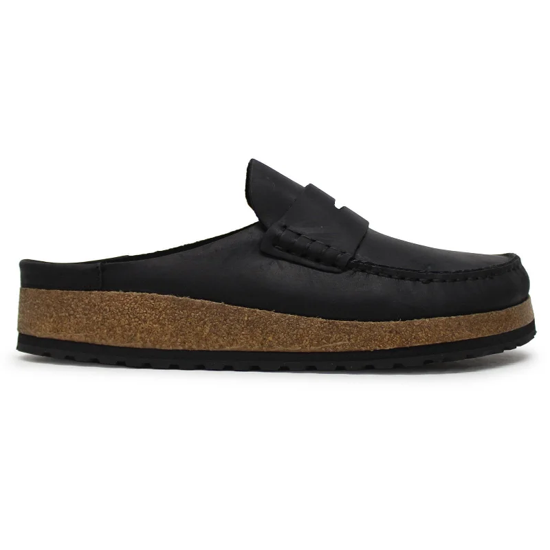 Men's casual shoes with a floral print for a unique styleNaples Oiled Leather Unisex Clog Shoes