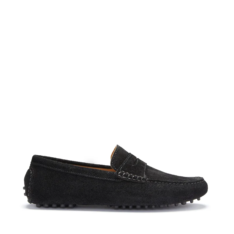 Suede men's loafers for a soft and luxurious feelPenny Driving Loafers, black suede