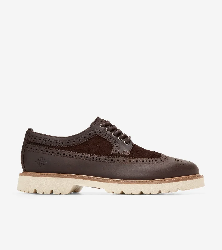 Men's Oxford shoes with a buckle closure and a pointed toeMen's American Classics Longwing Oxfords