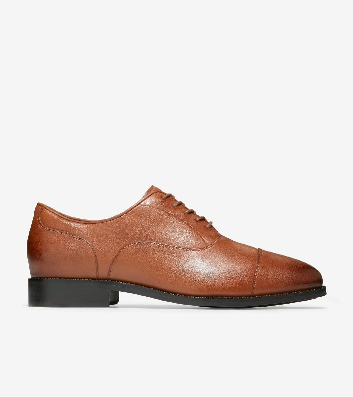 Men's Oxfords with a perforated leather strap for ventilationMen's Broadway Cap Toe Oxford