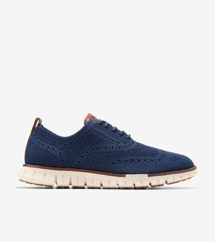 Men's Oxfords in a dark burgundy leather for a unique styleMen's ZERØGRAND Remastered Stitchlite™ Wingtip Oxford
