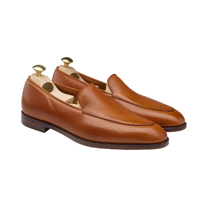 Men's loafers with a smooth leather finishCannes Tan Milled Calf