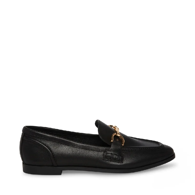 Men's loafers with a decorative buckleCARRINE BLACK LEATHER