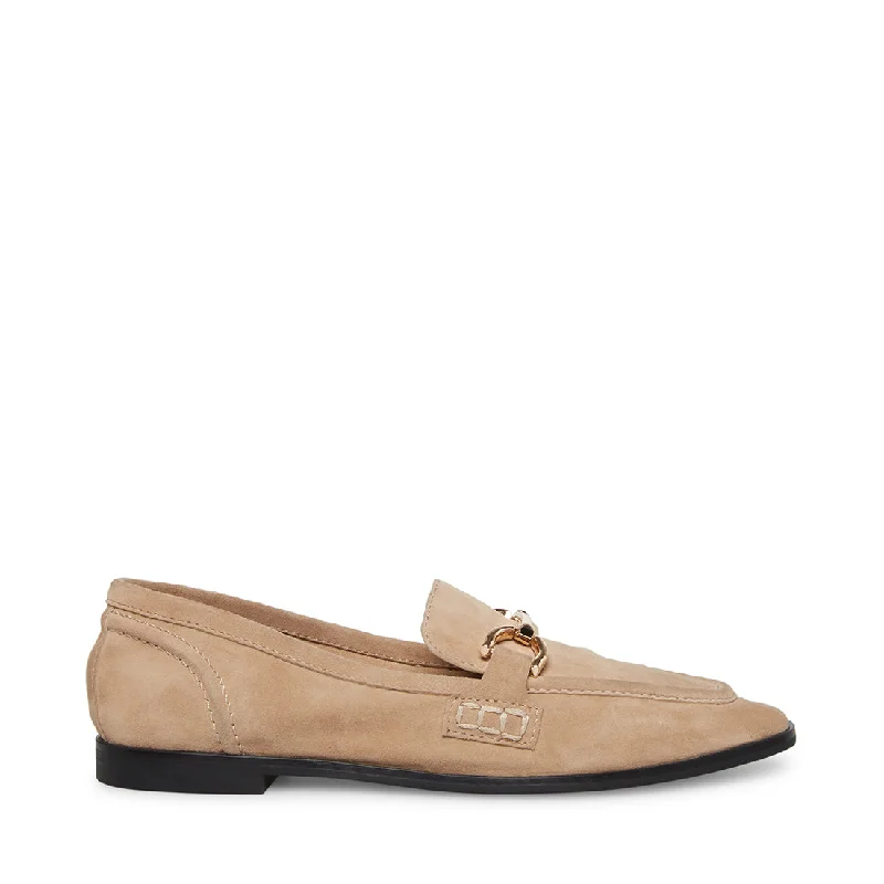 Men's loafers with a leather lacing systemCARRINE TAN SUEDE