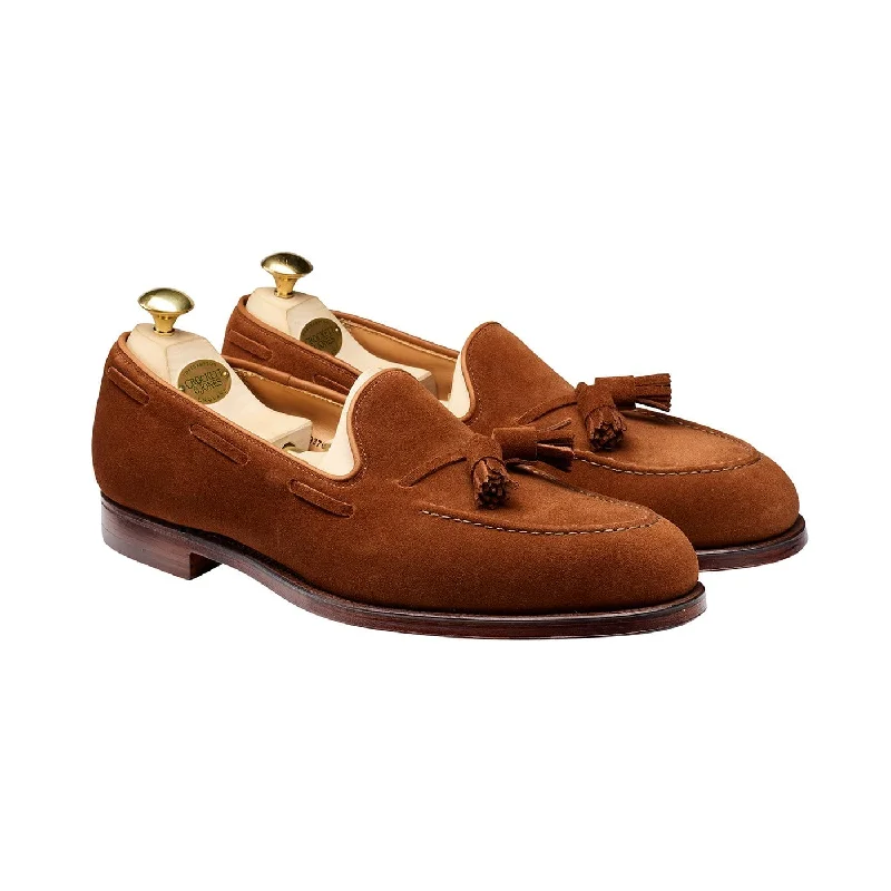 Men's loafers with a low - heeled designCavendish Polo Brown Calf Suede