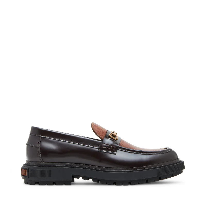 Men's loafers with a leather lacing systemChainlee Casual Shoe BROWN LEATHER
