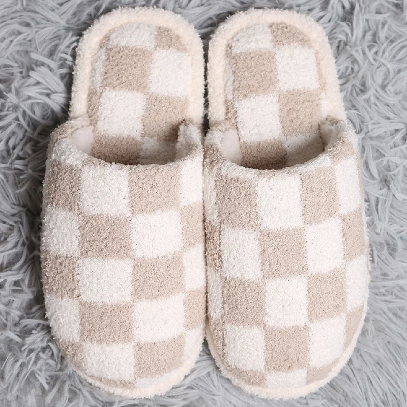 Men's slippers with a shock - absorbing midsoleCheckerboard Design Home Slippers Pack of 6 Pairs