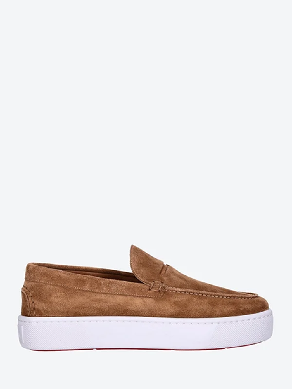 Men's loafers with a leather lacing systemPaqueboat leather loafers