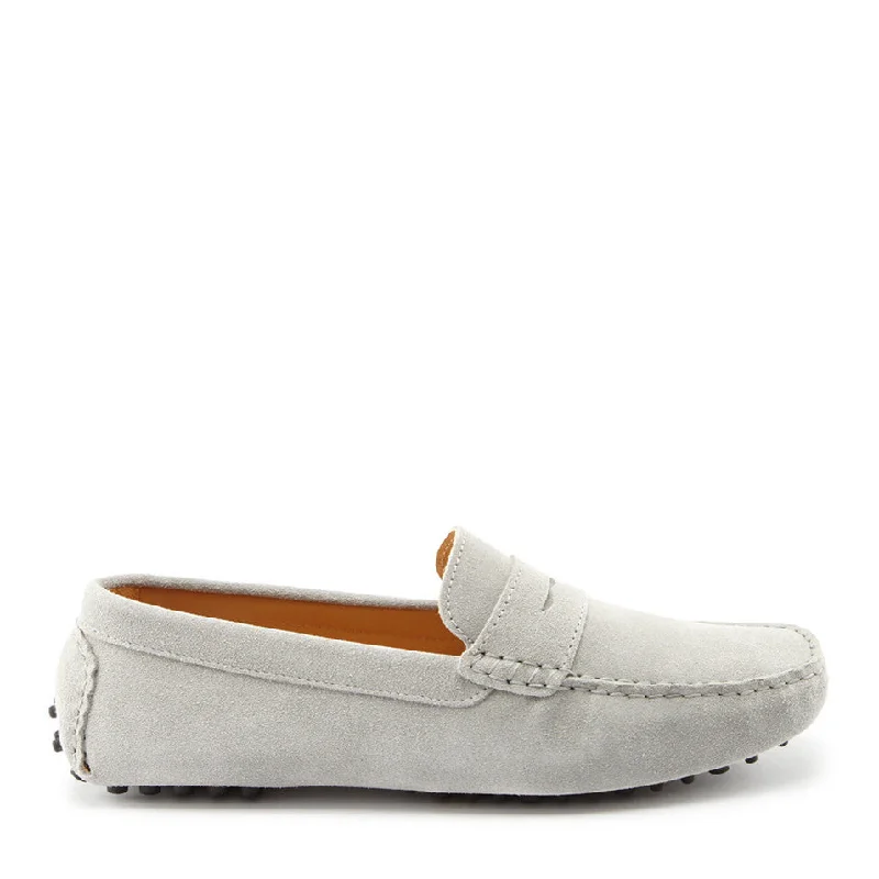 Men's loafers with a memory foam insolePenny Driving Loafers, dove grey suede
