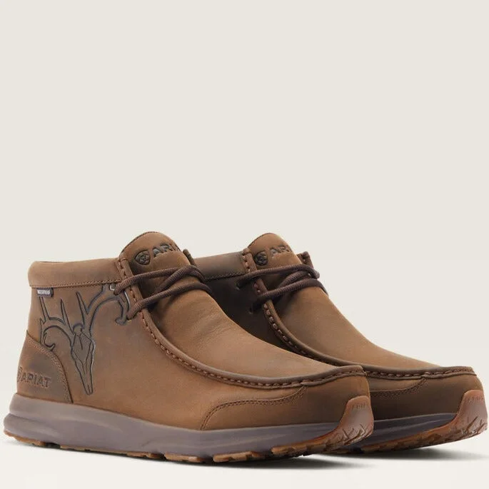 Men's casual shoes with a contrast sole colorAriat Men's Spitfire Outdoor Waterproof Driving Moc
