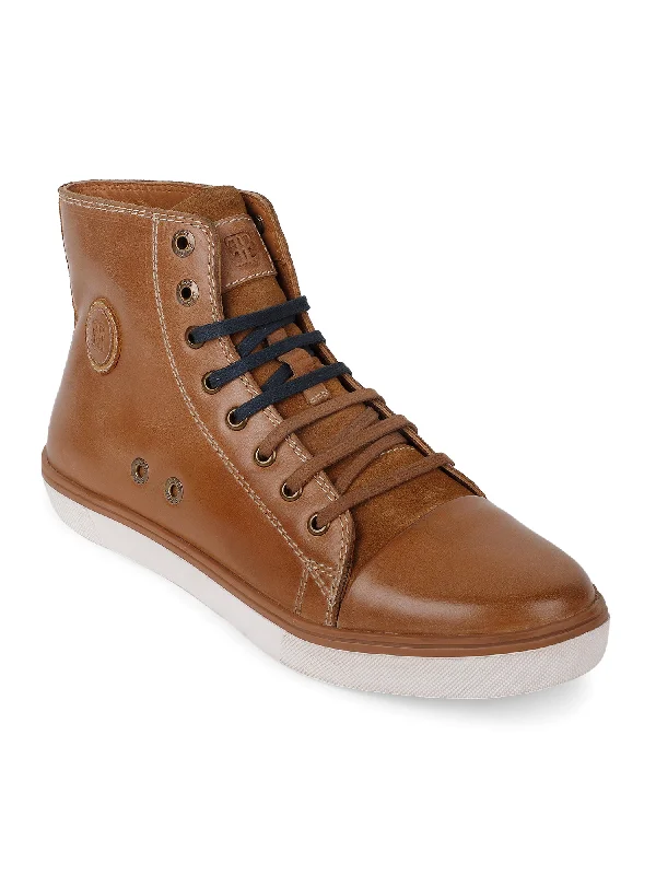 Men's casual shoes with a soft insole for cushioningEzok Brown Lace-ups Leather Sneakers For Men Men's casual shoes with a soft insole for cushioningEzok Brown Lace-ups Leather Sneakers For Men