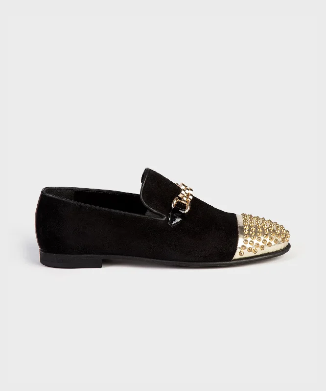 Men's loafers with a cushioned footbedStudded and Embroidered Loafers
