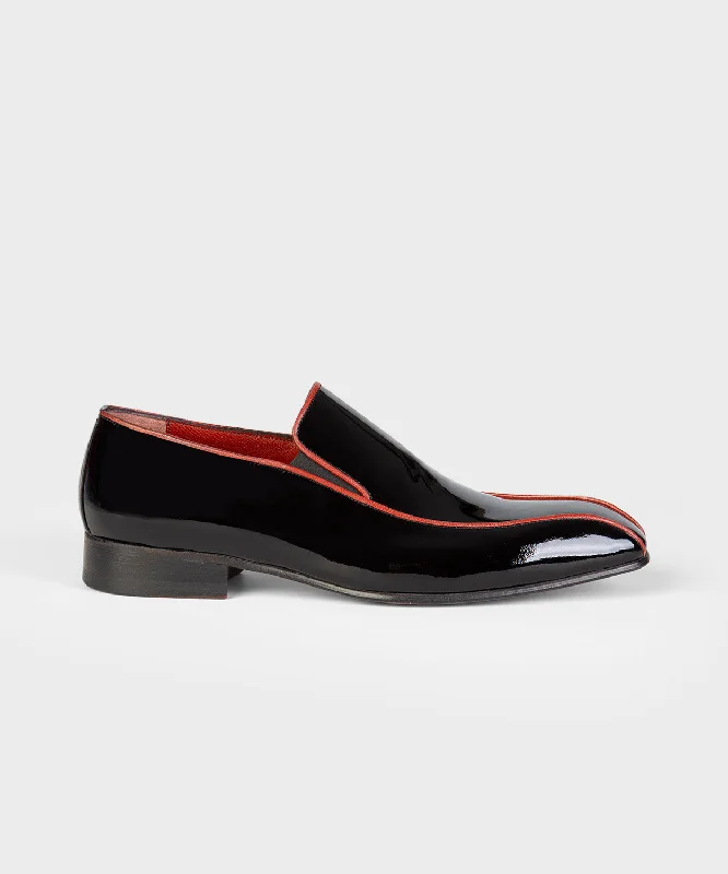 Men's loafers with a perforated leather upper for ventilationPatent Leather Loafers