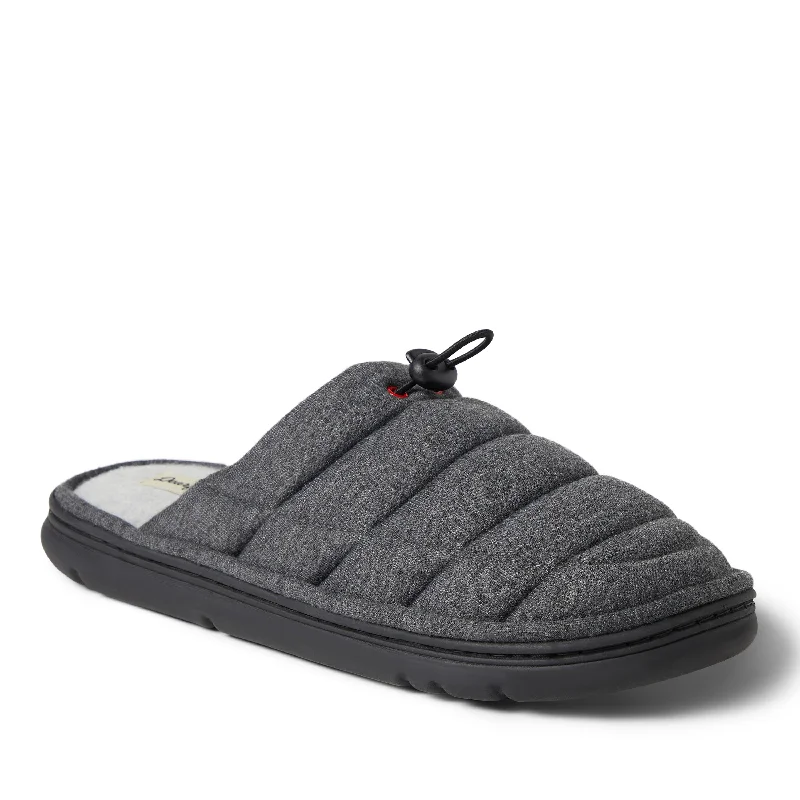 Men's slippers with a removable insole for cleaningDearfoams Mens Austin Quilted Sweatshirt Scuff