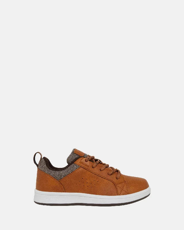 Men's loafers with a moc - toe designDenham Tan/Tweed