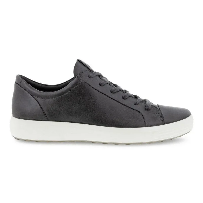 Men's Oxfords with a cap - toe design and a rubber heelEcco Men's Soft 7 City Sneaker Titanium