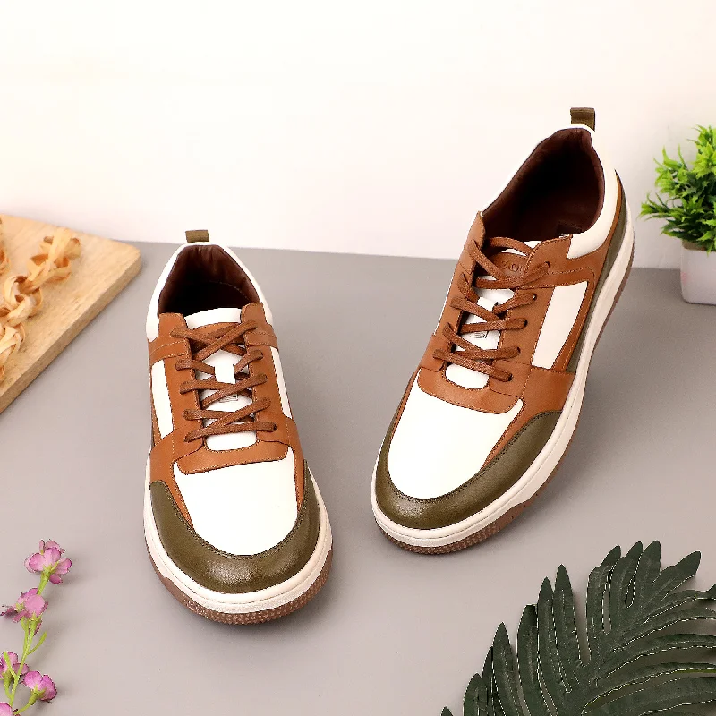 Canvas slip - on men's casual shoes for convenienceEzok Leather Sneaker Shoes For Men